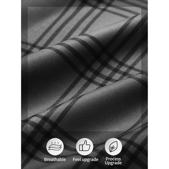 🆕 Men Grey Slim Fit Pants Flat Front Stretch Skinny Tapered Casual Trousers - Picture 6 of 6